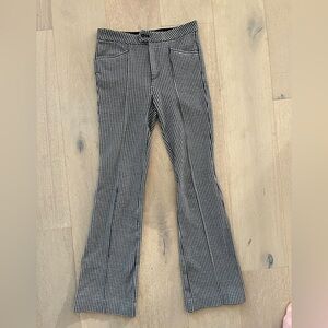 Anthropologie Black and White Checkered Trousers